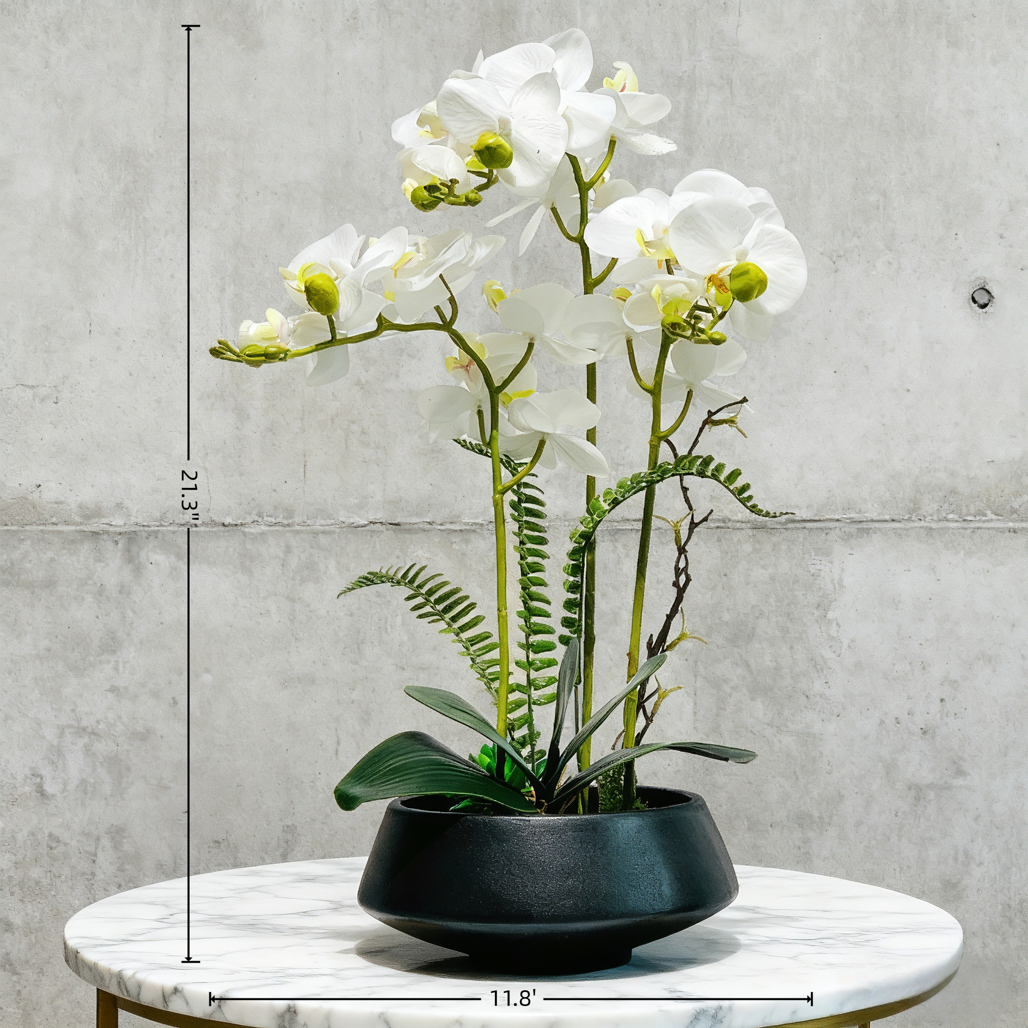 Creative Modern Artificial Flower Ornaments(54cm*30cm) With Ceramic Vase: Handmade Floral Ornaments For Home