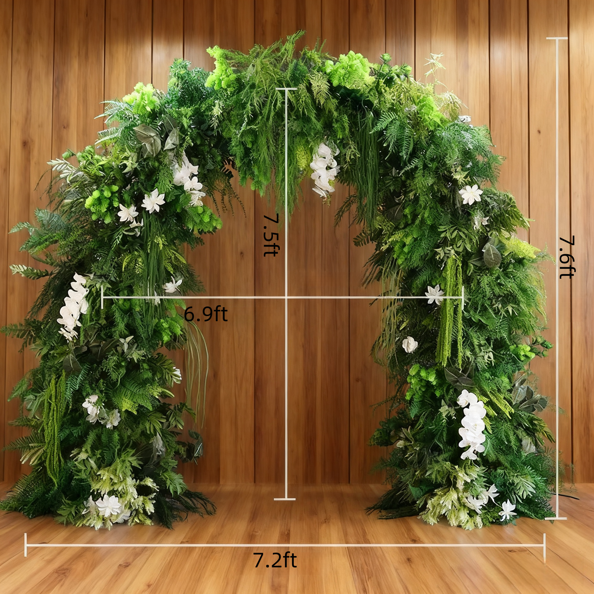 8ft Artificial Flower Arch: Forest Theme Wedding Backdrop