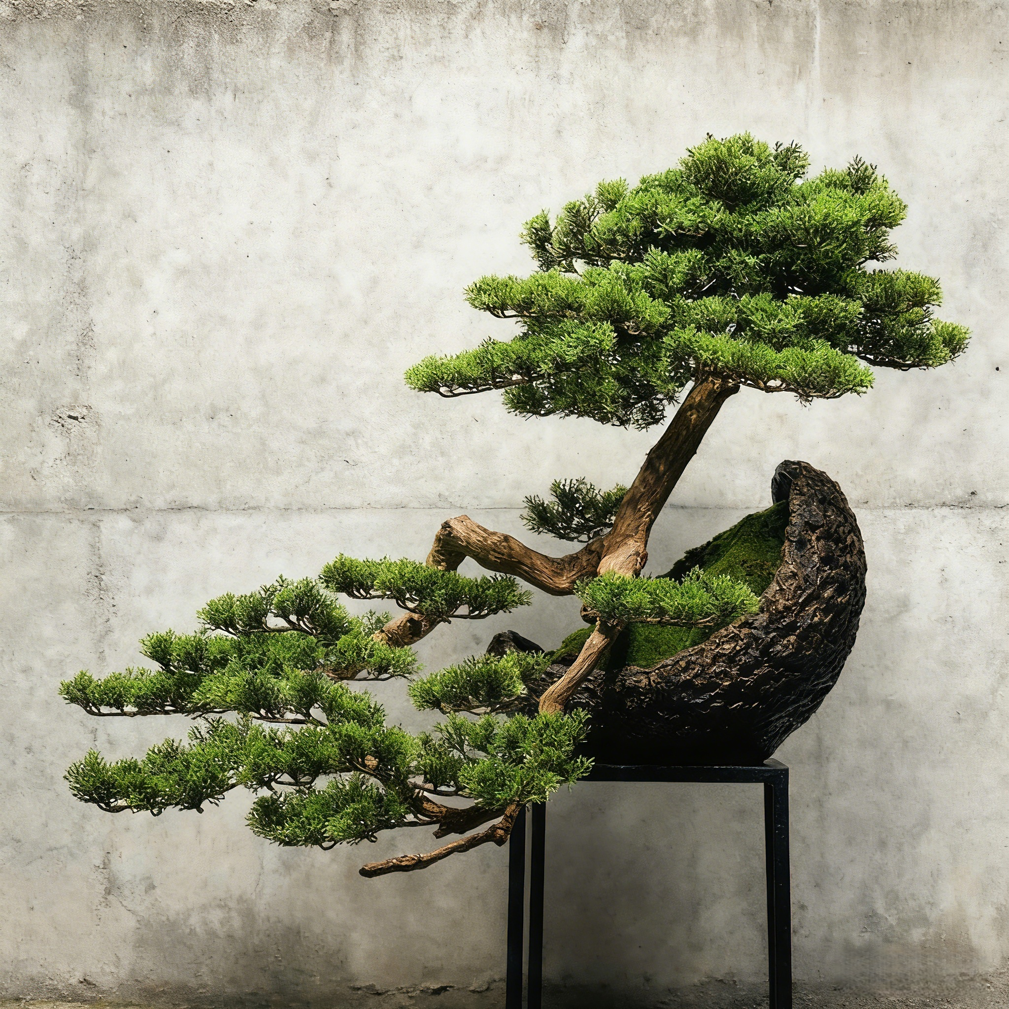 Exclusive Handmade Bonsai Tree Art With Natural Wood, Zen-Style Home Decoration