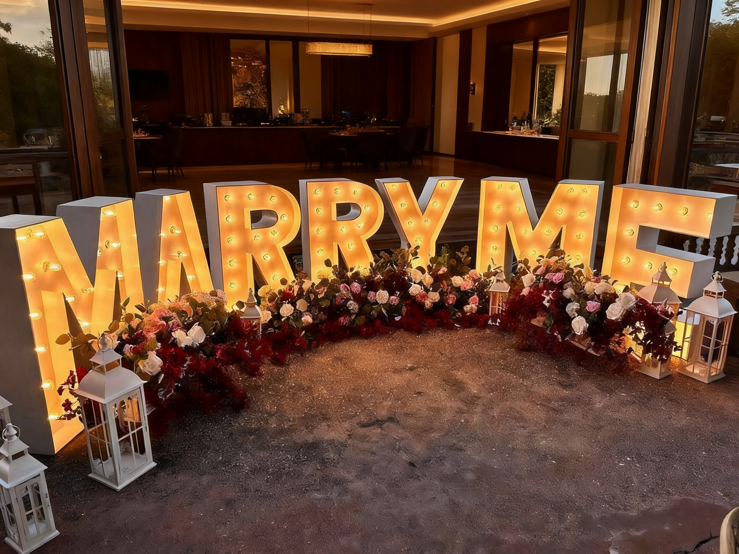 4Ft LED Event Large Neon Light Frame Letters & Numbers for Birthday Wedding Party Decoration