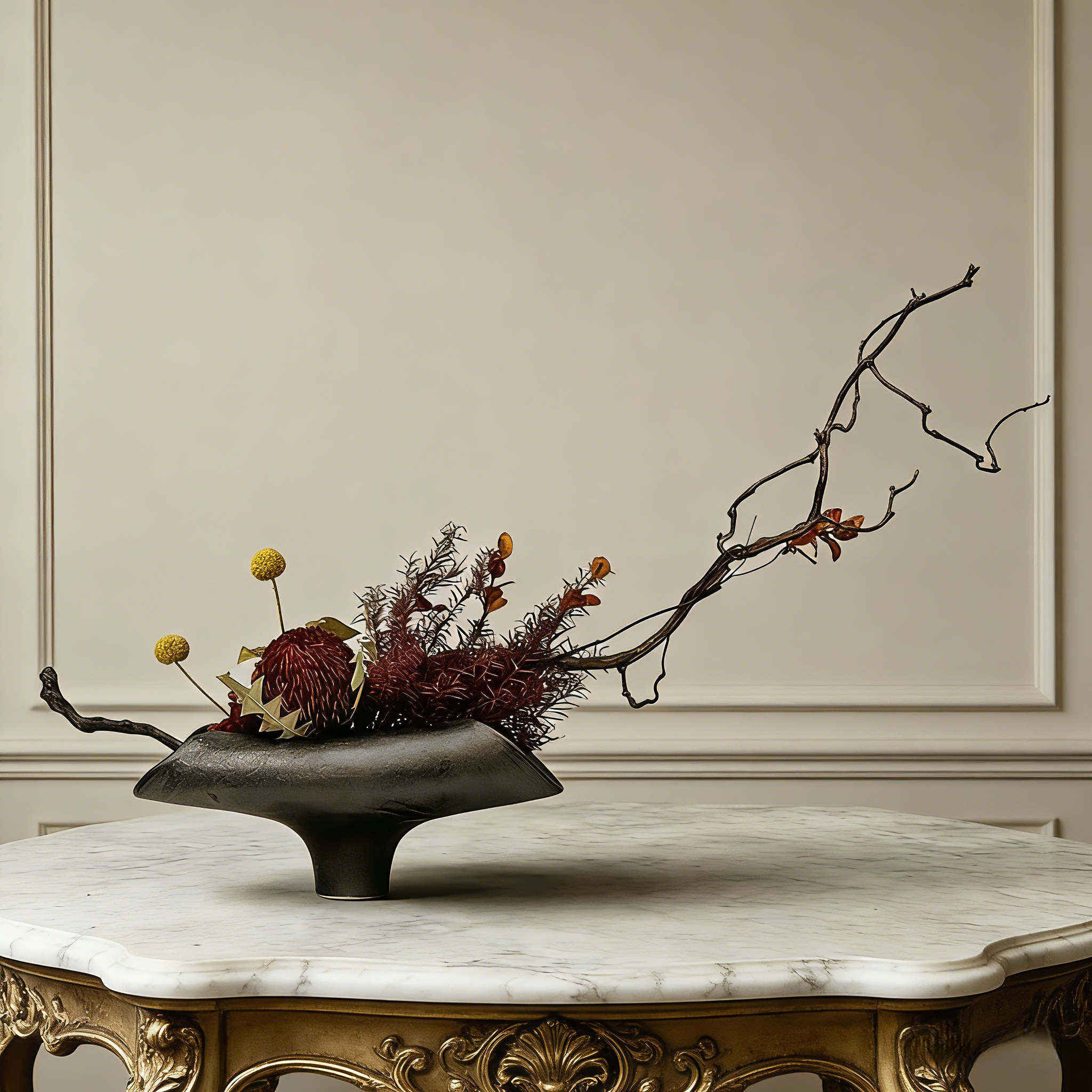 Handmade Wabi-Sabi Preserved Juniper Bonsai Arrangement with Ceramic Vase(72cm*45cm)