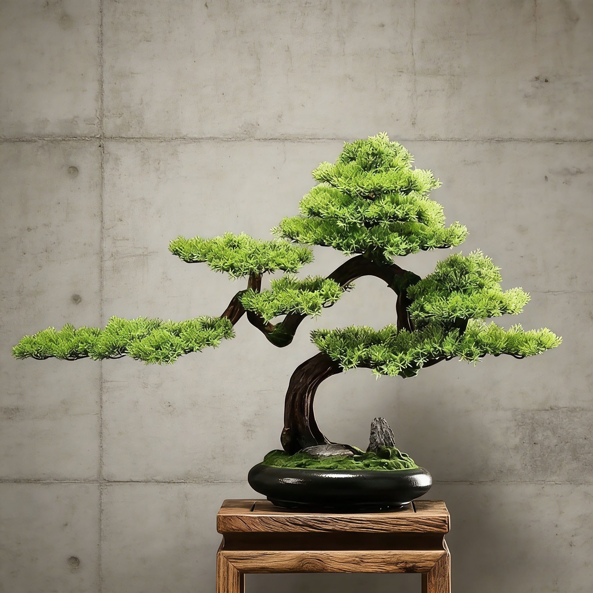 Handmade Bonsai Tree Art With Natural Wood And Ceramic Vase. Zen Decor for Home & Office, Indoor Plant Gift