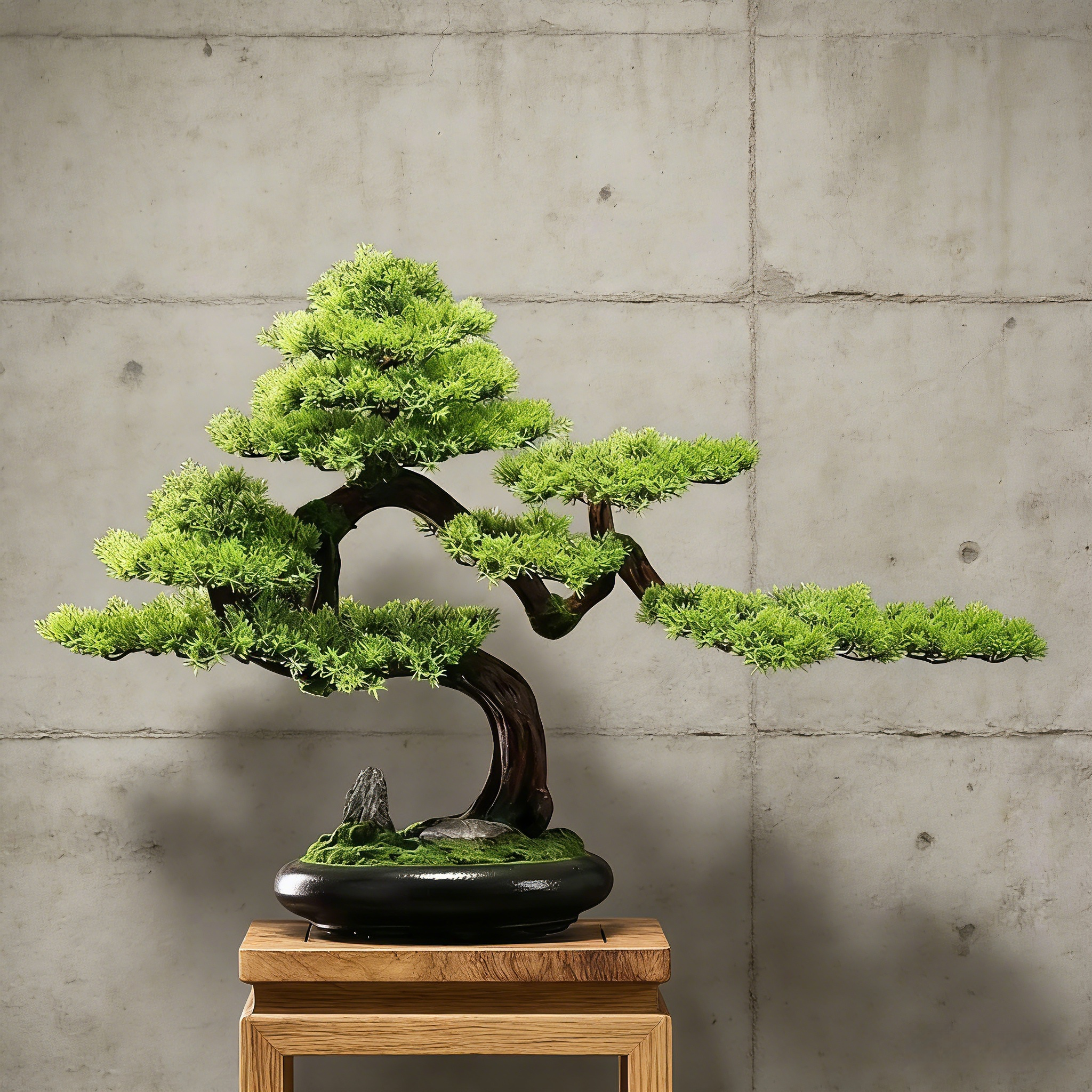 Handmade Bonsai Tree Art With Natural Wood And Ceramic Vase. Zen Decor for Home & Office, Indoor Plant Gift