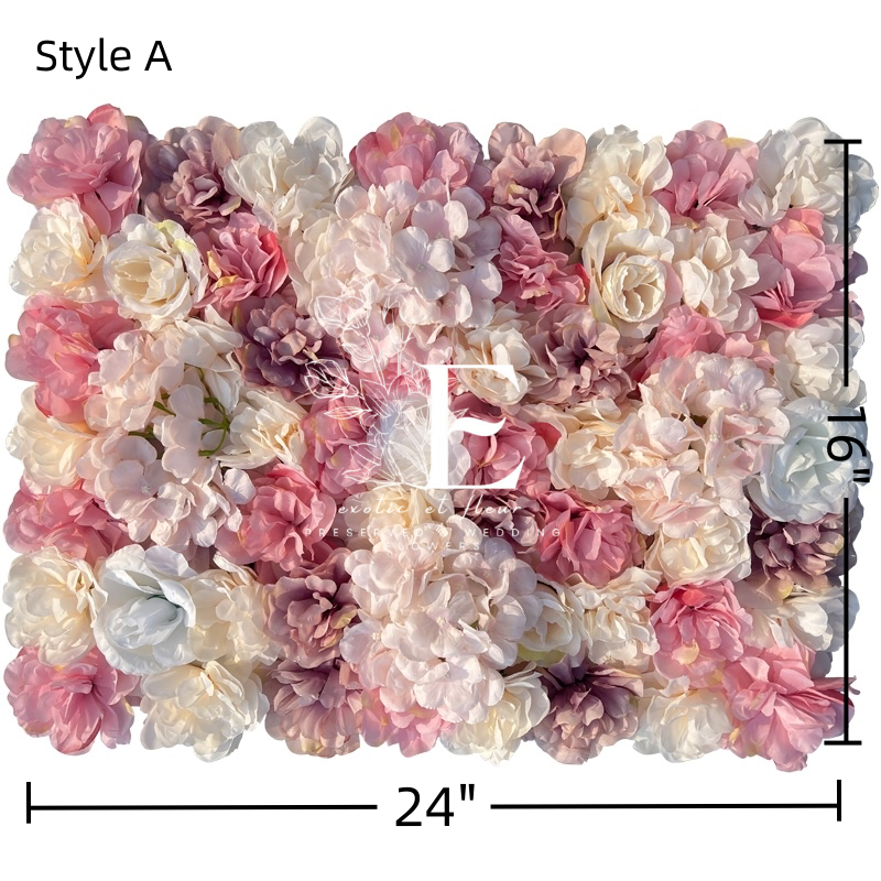 Pink Flower Wall Panel (24" by 16" ): 3D Floral Backdrop Panel For Home Wall Decor, Commercial Store Wall Interior Decoration.