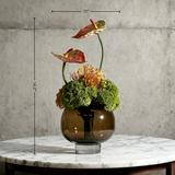 Creative Modern Luxury Artificial Flower Ornaments With Glass Vase: Handmade Floral Ornaments For Home