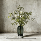 Creative Modern Luxury Preserved Flower Ornaments With Glass Vase: Handmade Floral Ornaments For Home