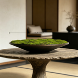 Large Solid Copper Wabi-Sabi Centerpiece Collection, 16"-24" Heavyweight Moss Bowl & Zen Bonsai Landscape, Luxury Heirloom Home Decor