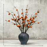 Handmade Wabi-Sabi Preserved Tree Branch Arrangement with Ceramic Vase