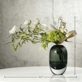 Creative Modern Luxury Preserved Flower Ornaments With Glass Vase: Handmade Floral Ornaments For Home