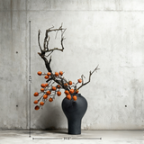 Handmade Wabi-Sabi Preserved Tree Branch Arrangement with Ceramic Vase