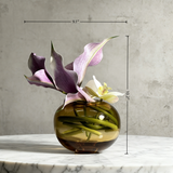 Creative Modern Luxury Artificial Flower Ornaments With Glass Vase: Handmade Floral Ornaments For Home