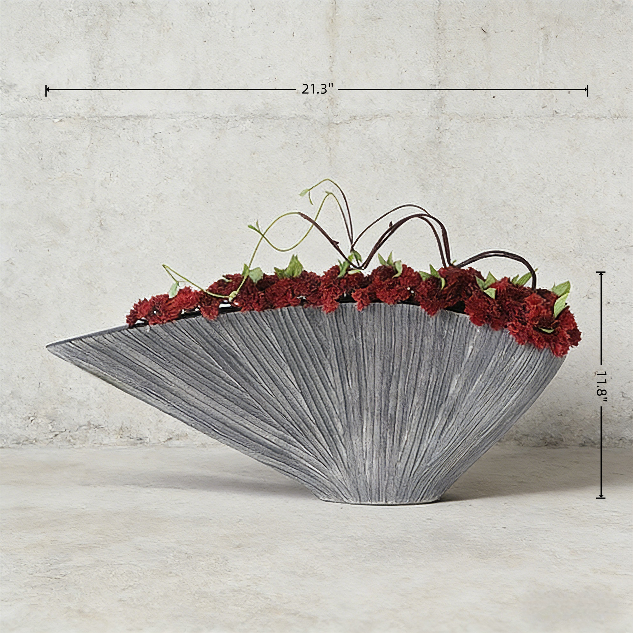 Exclusive Handmade Bonsai With Natural Branch And Ceramic Vase, Wabi Sabi Style Home Decoration