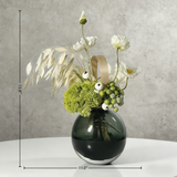 Creative Modern Luxury Preserved Flower Ornaments With Glass Vase: Handmade Floral Ornaments For Home