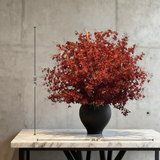 Handmade Faux Flower Arrangement: Modern Silk Floral Centerpiece with Ceramic Vase