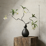 Artificial Floral Art With Natural Wood Branch Arrangement In Ceramic Vase. Zen Decor for Home & Office, Indoor Plant Gift
