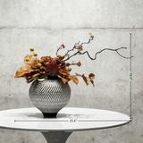 Wabi-Sabi Floral Arrangement: Handmade Faux Greenery with Ceramic Vase