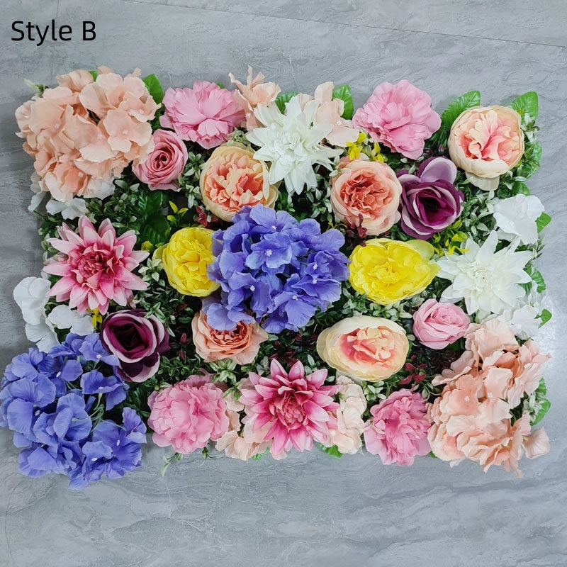 Multicolored Flower Wall Panel (24" by 16" ): 3D Floral Backdrop Panel For Home Wall Decor, Commercial Store Wall Interior Decoration