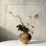 Creative Modern Luxury Preserved Flower Ornaments With Ceramic Vase: Handmade Floral Ornaments For Home