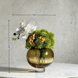 Creative Modern Luxury Artificial Flower Ornaments With Glass Vase: Handmade Floral Ornaments For Home