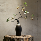 Artificial Floral Art With Natural Wood Branch Arrangement In Ceramic Vase. Zen Decor for Home & Office, Indoor Plant Gift