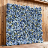 5D Blue Flower Wall Backdrop: 8x8ft (2.4m*2.4m) Holiday, Wedding, Event And Commercial Store Decoration