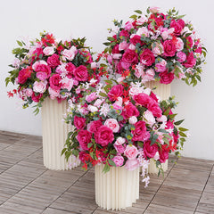 A8204 Hot Pink Wedding Table Centerpieces Flower Ball