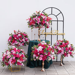A8204 Hot Pink Wedding Table Centerpieces Flower Ball