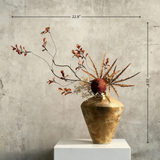 Creative Modern Luxury Preserved Flower Ornaments With Ceramic Vase: Handmade Floral Ornaments For Home