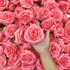 A6002 100Pcs 9CM White Rose Flower Heads Wedding Floral Arrangement