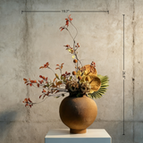 Creative Modern Luxury Preserved Flower Ornaments With Ceramic Vase: Handmade Floral Ornaments For Home