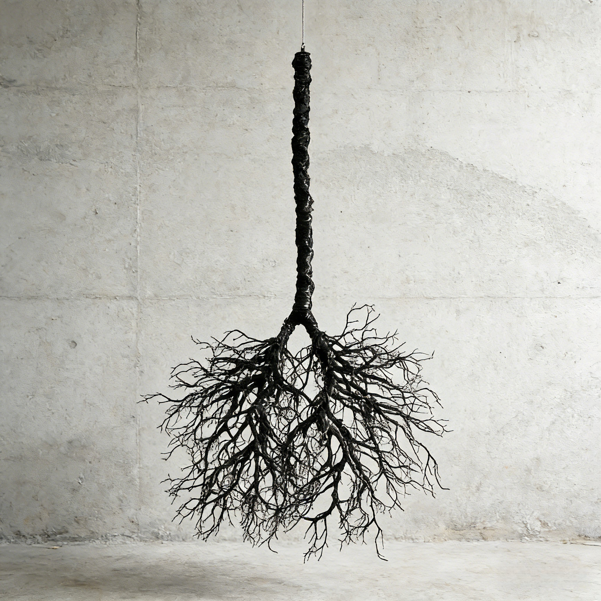 Handmade Preserved Wood Branch Hanging Art Piece, Hotel Lobby Decor