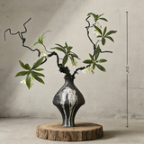Artificial Floral Art With Natural Wood Branch Arrangement In Ceramic Vase. Zen Decor for Home & Office, Indoor Plant Gift