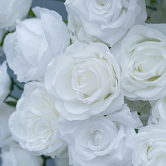 A8625 White Rose Flower Row Decor Wedding Backdrop Frame Arch