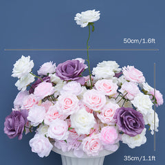 A104  A7613 Rose Wedding Backdrop Floral Arrangement Arch Decor Hanging Flower Row