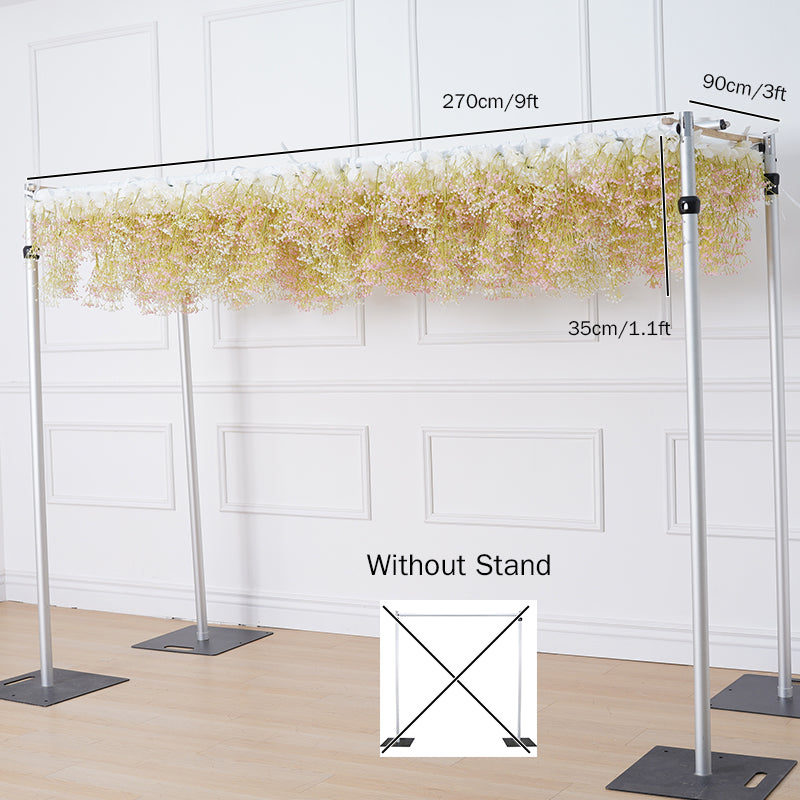 A8188 Pink White Baby's Breath Wedding Backdrop Decor Curtain Cloth Flower Wall