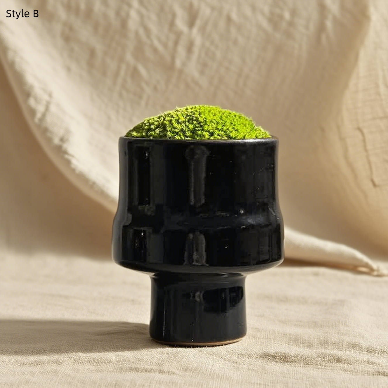 Preserved Bonsai Flower Arrangement: Wabi-Sabi Moss Art Decor