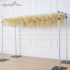 A8188 Pink White Baby's Breath Wedding Backdrop Decor Curtain Cloth Flower Wall