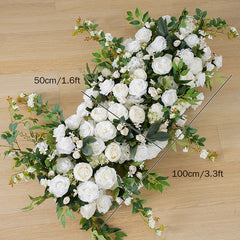 A8111 White Rose With Green Wedding Round Arch Decor Floral Arrangement
