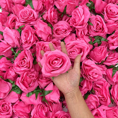 A6002 100Pcs 9CM White Rose Flower Heads Wedding Floral Arrangement