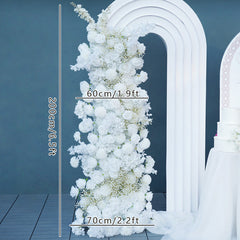 White Rose Wedding Arch Decor Stage Road Lead Floor Flower A023 A4891 A7647