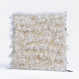 3D White Silk Flower Wall Backdrop: Wedding Event Decoration 8x8ft