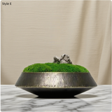 Preserved Moss Bonsai: Handmade Copper Vase Zen Decor