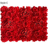 Red Flower Wall Panel (24" by 16" ): 3D Floral Backdrop Panel For Home Wall Decor, Commercial Store Wall Interior Decoration.