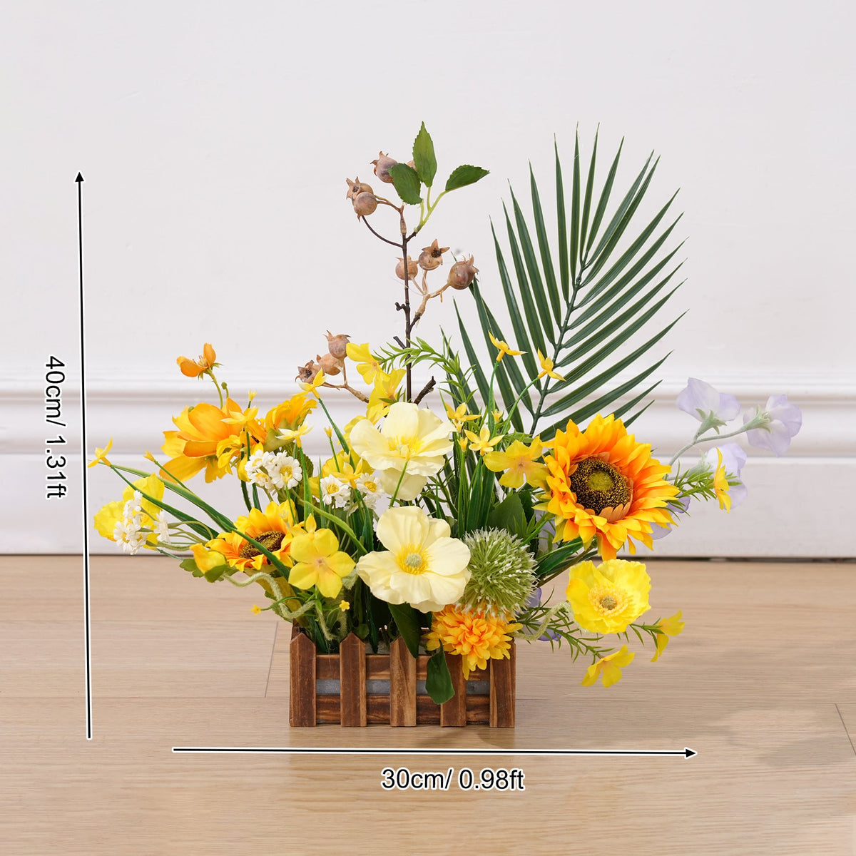 A8915 Yellow Sunflower Greenery Floral Row Hang Flower Aisle Decor Wedding Supplies