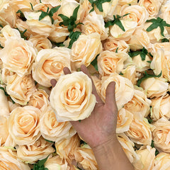 A6002 100Pcs 9CM White Rose Flower Heads Wedding Floral Arrangement