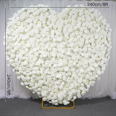 A7699 Creative Love 5D White rose cloth wall wedding background arrangement