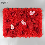 Red Flower Wall Panel (24" by 16" ): 3D Floral Backdrop Panel For Home Wall Decor, Commercial Store Wall Interior Decoration.