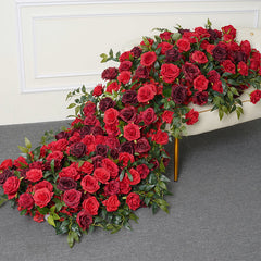 A7764 5D Red Rose Wedding Background Arch KT Board Decorative Flower Row