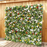 5D Grass With Various Flowers Wall Backdrop: 8x8ft (2.4m*2.4m) Holiday, Event And Commercial Store Decoration