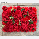 Red Flower Wall Panel (24" by 16" ): 3D Floral Backdrop Panel For Home Wall Decor, Commercial Store Wall Interior Decoration.